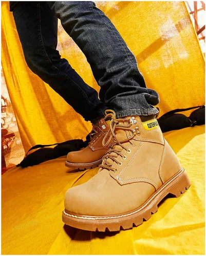 Miniatura 3 de CAT Botas de trabajo Second Shift con punta suave para hombre Miel