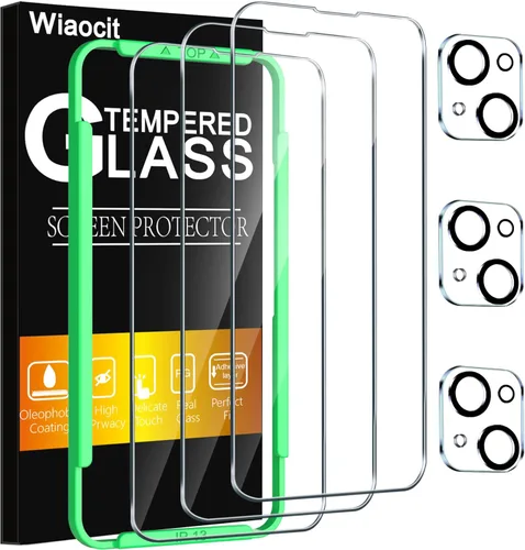 Miniatura 19 de Wiaocit 3 Pack Tempered Glass Screen Protector for iPhone 13 Pro with 3 Pack Camera Lens Protector, 9H Hardness, Bubble Free, Case Friendly