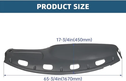 Miniatura 3 de ECOTRIC Cubierta para salpicadero Compatible con camionetas Dodge Ram 1500 de 1998 a 2001, Dodge Ram 2500 Base/Dodge Ram 3500 Base de 1998 a 2002
