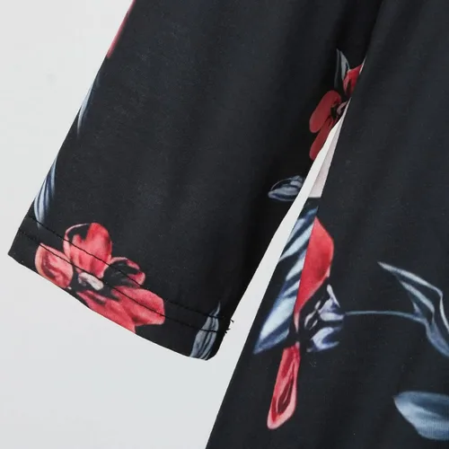 Miniatura 5 de 2023 Vestido de manga larga con cuello vuelto para mujer, estilo vintage, con volantes, vestido largo bohemio casual acampanado