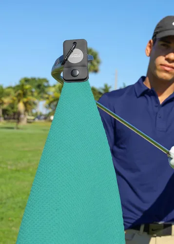 Miniatura 4 de Toallas de golf magnéticas para bolsas de golf con clip y imán ultra fuerte - Toalla de microfibra con tejido de gofre para sujeción segura