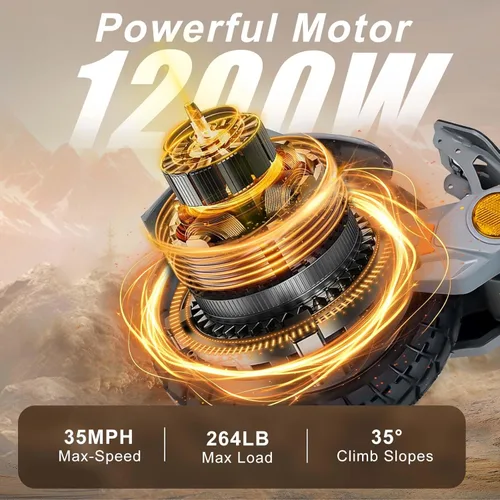 Miniatura 2 de Scooter eléctrico para adultos, 5600 W/1500 W/1200 W/800 W, scooter eléctrico rápido, 46/40/35 MPH velocidad máxima, batería de 27 Ah/20.8 Ah/15.6