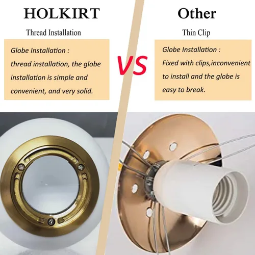 Miniatura 5 de HOLKIRT Juego de dos apliques de pared de latón, lámpara de pared moderna, aplique de pared con globo, luz de montaje en pared, iluminación de pared