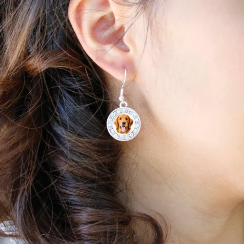 Miniatura 3 de Inspired Silver - Aretes de gancho francés con dije de círculo de plata con circonita cúbica, Plata, Circonia cúbica