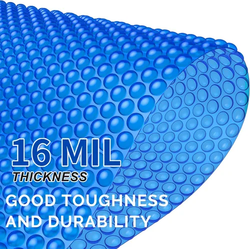 Miniatura 2 de BigXwell Cubierta solar para piscina, manta de burbujas para bañera de hidromasaje, cubierta de spa cuadrada de 16 mil 7 x 7 pies, manta solar