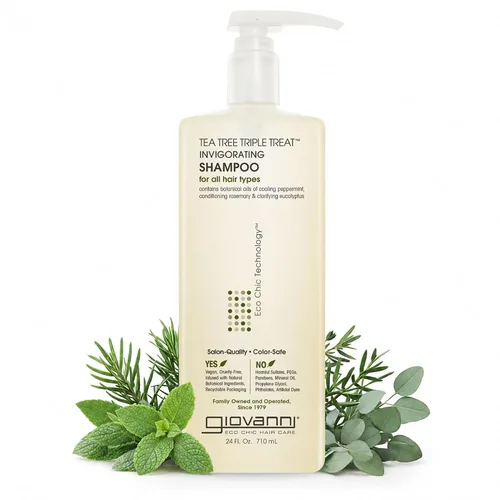 Miniatura 10 de Champú revitalizante Giovanni Tea Tree Triple Treat - Menta refrescante, eucalipto y romero, fortalece y rejuvenece el cabello y el cuero cabelludo