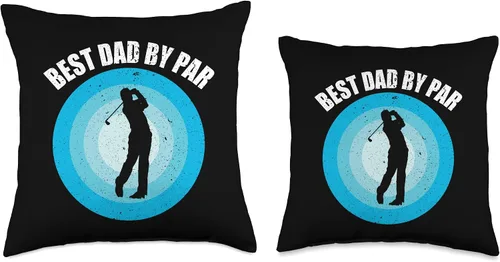 Miniatura 3 de Retro Best Dad By Par Shirt As Golf Best Dad By Par Gifts Throw Pillow