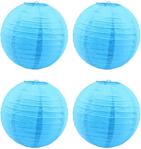Miniatura 23 de 4 linternas de papel redondas para lámpara de papel, linternas de papel chinas, japonesas para colgar, para boda, cumpleaños, hogar, fiesta, Negro