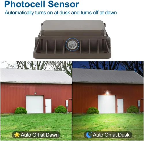 Miniatura 3 de DAKASON Faro LED de 50 W para exterior, fotocélula del crepúsculo al amanecer, ajustable 180° con nudillo, 6500 lm, 5000 K, reemplaza 150–200 W