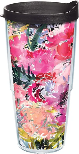 Miniatura 20 de Tervis Kelly Ventura - Colección Floral hecha en Estados Unidos Vaso aislado de doble pared para viajes mantiene las bebidas frías y calientes, 24