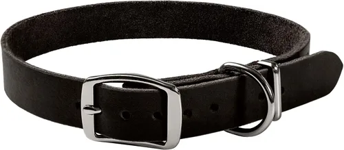 Miniatura 7 de Adityna - Collar de perro de cuero negro para perros grandes - Estilo clásico, suave y fuerte, collar de cuero de grano superior resistente
