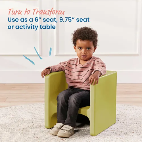 Miniatura 4 de ECR4Kids Tri-Me 3 en 1 silla cubo, muebles para niños, color verde helecho Verde Fern