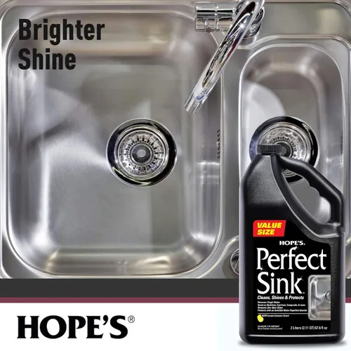 Miniatura 6 de HOPE'S Limpiador y Pulidor Perfecto para Fregaderos, Restaurador, Repelente al Agua, Elimina Manchas, Ideal para Acero Inoxidable Cepillado, Hierro