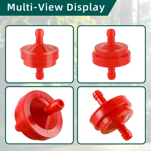 Miniatura 2 de AUTOKAY Filtro de combustible de gas en línea de 1/4" para cortadora de césped Compatible con 298090 298090S Toro 42-5240 56-6360 John Deere