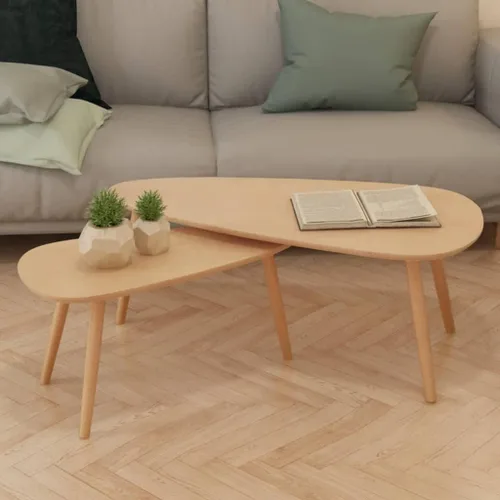 Mesa auxiliar, mesa de centro y escritorio, mesa de centro de madera maciza adecuada para sala de estar, oficina, balcón, sala de estar familiar,