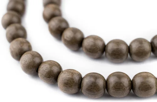 Miniatura 7 de TheBeadChest - Cuentas redondas de madera gris natural (0.157 in)