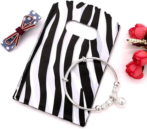 Miniatura 15 de Joyhey 100 bolsas pequeñas de plástico para mercancías de 3.5 x 5.9 pulgadas, bolsas de compras, bolsas de venta al por menor, bolsas de regalo