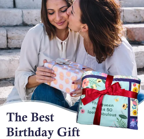 Miniatura 7 de 50th Birthday Gifts for Women Blanket, 50 Year Old Birthday Gifts for Women, Gifts for 50 Year Old Woman, 50th Birthdays Decoration Throw Blanket
