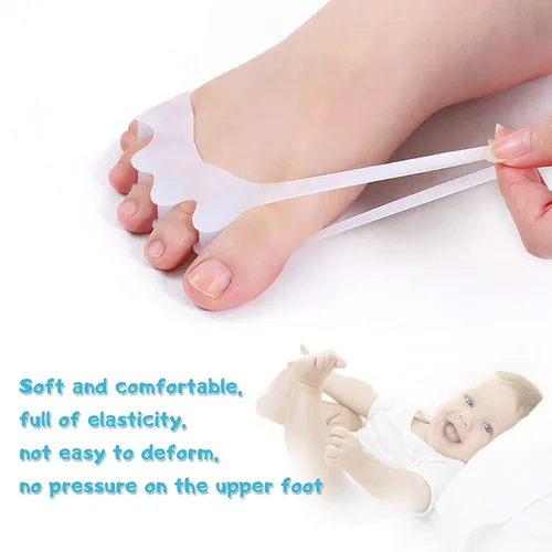 Miniatura 4 de 3 pares de separadores de dedos de gel para niños (de 3 a 6 años), corrector de juanetes de silicona para niños, enderezador de pies, estirador