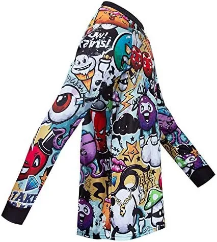 Miniatura 5 de JPOJPO Camiseta de ciclismo para hombre, camiseta de manga larga, para bicicleta de montaña, motocicleta, ropa anti-UV