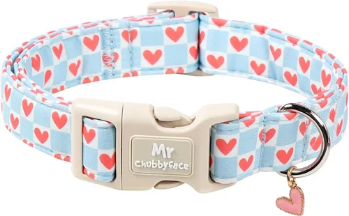 Miniatura 29 de MR.CHUBBYFACE· Collar de perro de primavera y verano, lindos collares de perro de limón verde, collar ajustable de tela natural suave para perros