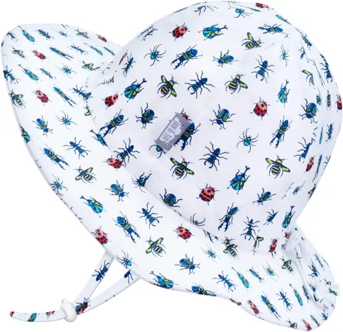Miniatura 6 de JAN & JUL Sombrero de sol de algodón UPF 50+ con ala ancha para niñas pequeñas