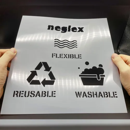 Miniatura 3 de 10 hojas de plantillas de Mylar en blanco de 7 mil, hojas de plantillas en blanco de PET translúcido lechoso de 12 x 12 pulgadas