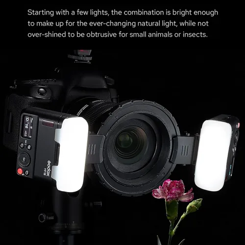 Miniatura 5 de Godox MF12 MF12-K2 Macro Flash Off-Camera TTL Flash Speedlite 12W, Control Inalámbrico 2.4G, Modo TTL/M, Batería de Litio Integrada 3.7V/6.29W