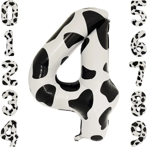 Globo grande con estampado de vaca de 40 pulgadas para decoración de cumpleaños de vaquera, suministros de fiesta, globos con estampado de vaca