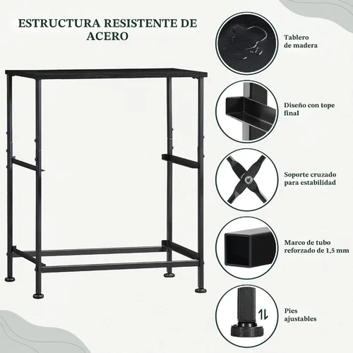 Miniatura 7 de Mesita de noche mejorada, pequeña mesa auxiliar de 2 cajones, muebles de noche, contenedores de tela superior de madera para dormitorio, armario