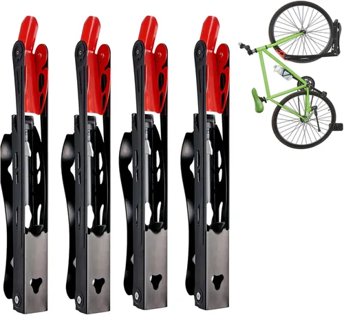 Miniatura 8 de Wallmaster BIKEPAL - Portabicicletas giratorio, montaje en pared, soporte vertical para almacenamiento de bicicletas, ahorro de espacio