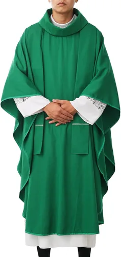 Miniatura 5 de BLESSUME Esperanza/Espíritu Iglesia Sacerdotes Sólidos Casulla Misas Vestiduras