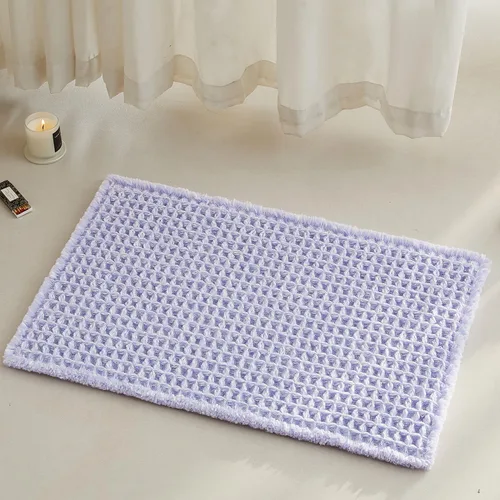 Miniatura 69 de TYUU Tapete de baño estilo gofre, tapete de baño bohemio, antideslizante, lavable, súper absorbente, de secado rápido, bonito tapete de baño