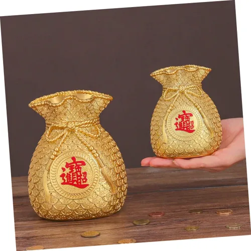 Miniatura 3 de MAGICLULU Hucha china de la suerte figura de Feng Shui, adorno de banco de monedas, figuras de dinero chino de la suerte para niños, decoración