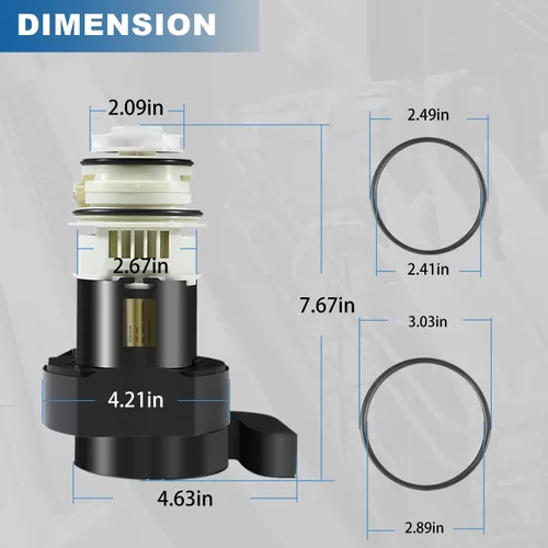Miniatura 7 de 154844101 Motor Kit/154844101 Motor de bomba de circulación para lavavajillas con juntas tóricas para lavavajillas Frigidaire, reemplazar 154483001