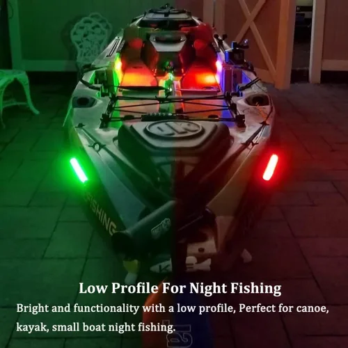 Miniatura 4 de Boaton Luces de Navegación para Barcos, Luces de Proa Súper Brillantes para Pesca Nocturna, Instalación Adhesiva Sin Perforación para Pontón Kayak