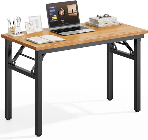 Miniatura 16 de DlandHome - Mesa plegable para computadora de 47 pulgadas, escritorio portátil, mesa de actividades, mesa de conferencias, escritorio de oficina