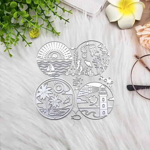 Miniatura 6 de Lapoo Troqueles de Corte de Metal con Marcos de Fondos 3D para Álbumes de Recortes, Nuevos Troqueles de Corte DIY para Hacer Tarjetas de Álbum