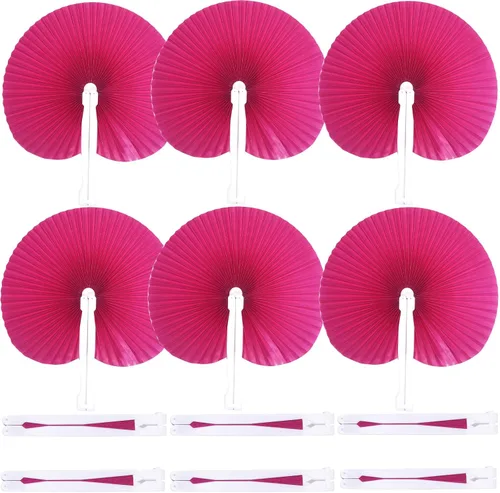 Miniatura 21 de 60 abanicos de papel blanco, abanicos plegables de mano para mujeres, abanicos de mano plegables decorativos de corazón para bodas, novias, Corazón
