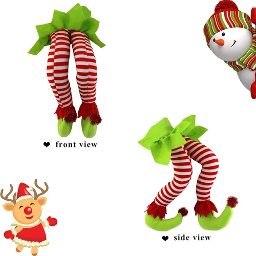 Miniatura 2 de WEWILL - Piernas de elfo para decoraciones de Navidad (20.0 in)