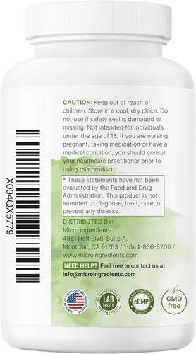 Miniatura 7 de Micro Ingredients Extracto de té verde extra fuerte, 300 cápsulas Suministro para 5 meses Suplemento antioxidante de polifenoles de máxima