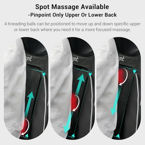 Miniatura 7 de Mynt Aprobado por FSA y HSA Masajeador Shiatsu para Cuello y Espalda Compatible con Silla con 10 Nodos de Amasar Profundo, Masaje Ajustable 2D y 3D