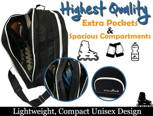 Miniatura 7 de Athletico Bolsa de hielo y patines en línea de alta calidad - Lleva hielo, patines y patines en línea para niños y adultos
