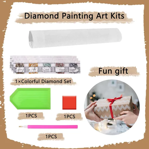 Miniatura 4 de YUE ZHE Kits de arte de diamantes para adultos, kit de arte de diamante de montaña para bricolaje, kit de pintura de diamantes de perforación Árbol