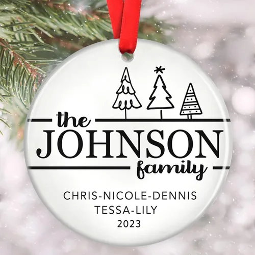 Miniatura 3 de Adornos familiares personalizados, adorno de Navidad familiar, decoración del hogar de Navidad, regalos de Navidad para la familia, adornos de árbol