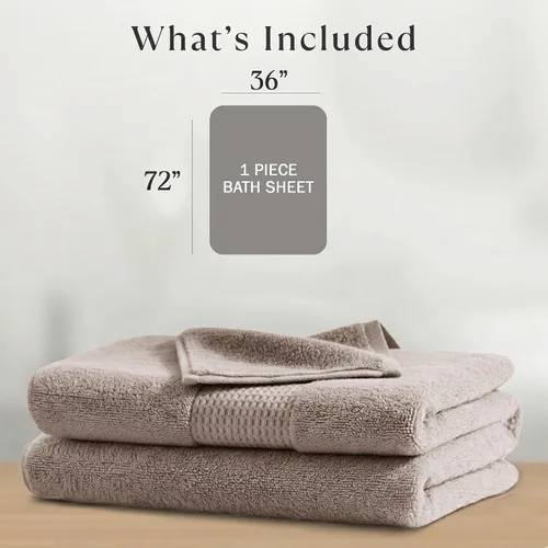Miniatura 6 de Delilah Home Toallas de baño de algodón turco, suaves y absorbentes, 100% orgánicas, tejido grueso de 700 GSM, suaves para pieles sensibles, 6