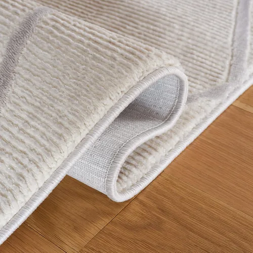 Miniatura 5 de SAFAVIEH - Alfombra de colección Revive, 9' x 12', beige, diseño enrejado, no se desprende y de fácil cuidado, ideal para áreas de alto tráfico