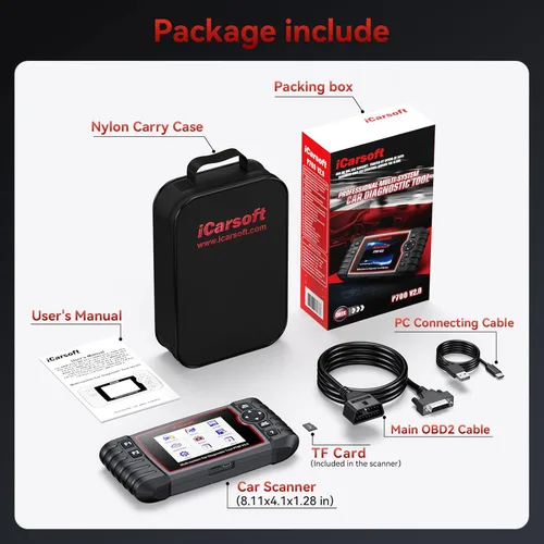 Miniatura 6 de iCarsoft - P700 V2.0 - Escáner de diagnóstico automático para Porsche con diagnóstico del motor/transmisión/ABS/Airbag, lector de código OBD2
