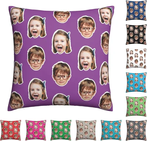 Funda de almohada personalizada con nombre de foto, regalos personalizados para mamá, papá, hombres, mujeres, él, ella, fundas de cojín