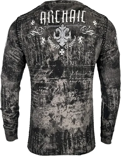 Miniatura 2 de Archaic by Affliction - Camisa térmica para hombre, color gris blindado, Gris